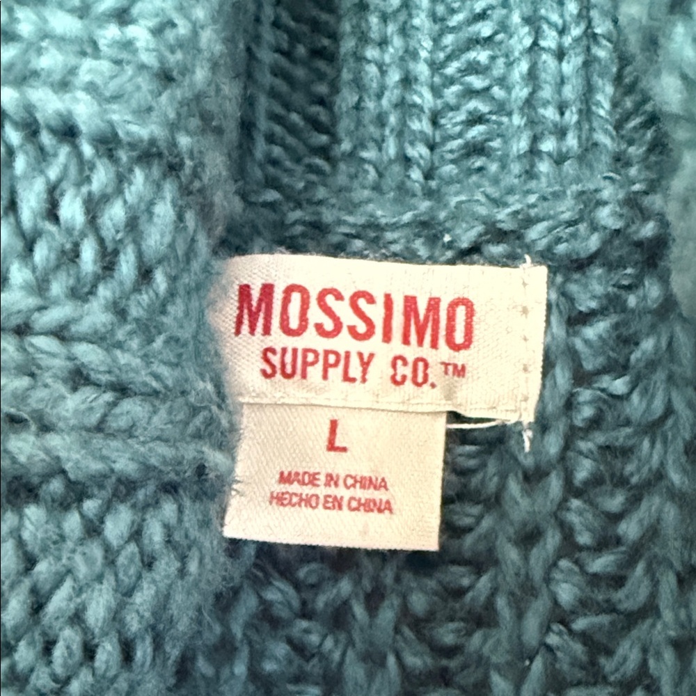 Mossimo Supply Co. Dark Teal Open-Front Chunky Knit Cardigan - Picture 2 of 4